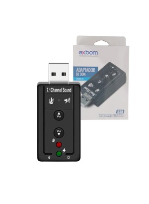 ADAPTADOR DE SOM 7.1 USB EXBOM USOM-10