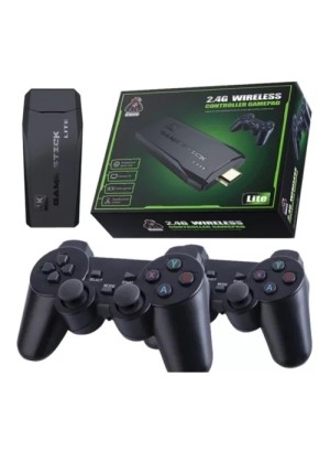 Game Stick 10mi Jogos  2 Controles Sem Fio Console Portatil